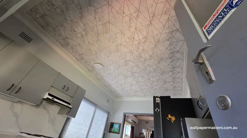 Ceiling Wallpaper Installation