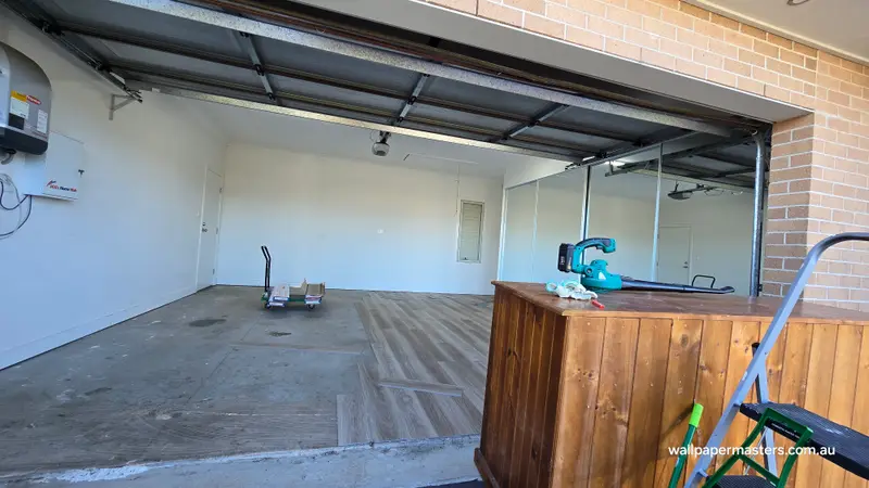 Garage Wallpaper Installation