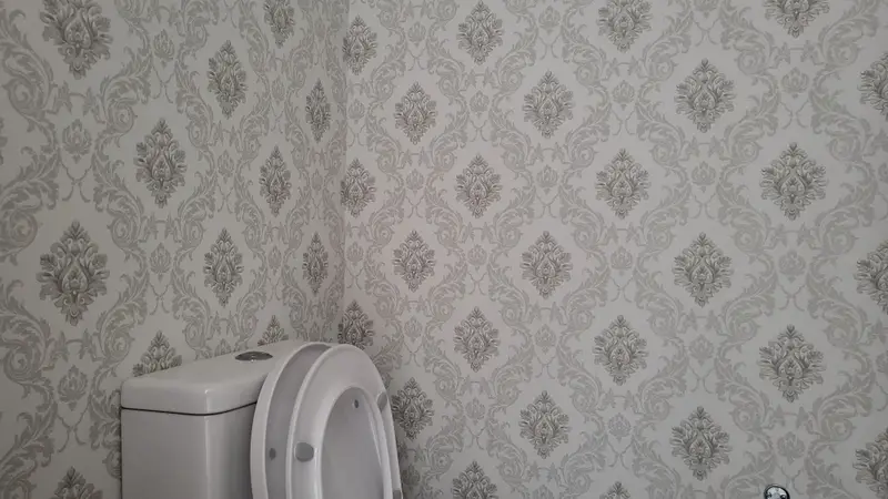 Toilet Wallpaper Installation