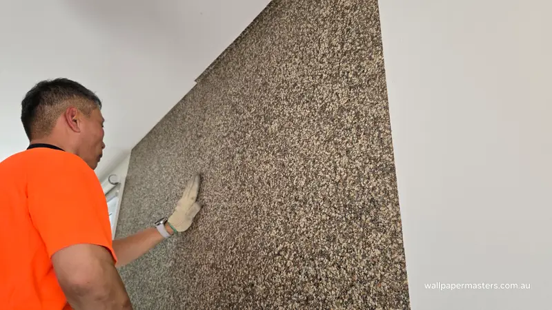 TV Back Wallpaper Installation