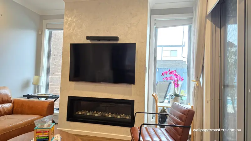 Fireplace Wallpaper Installation
