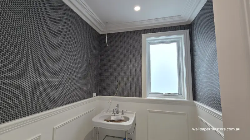 Toilet Wallpaper Installation