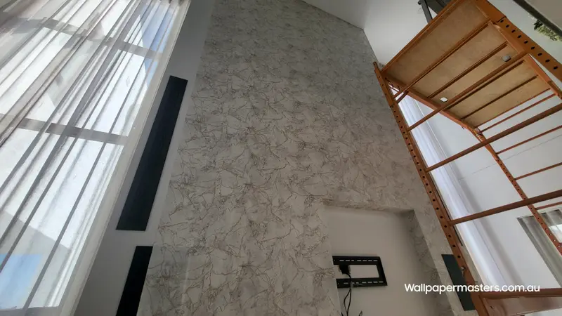 Fireplace Wallpaper Installation