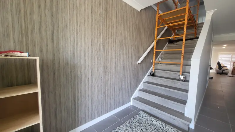 Staircase Wallpaper Installation