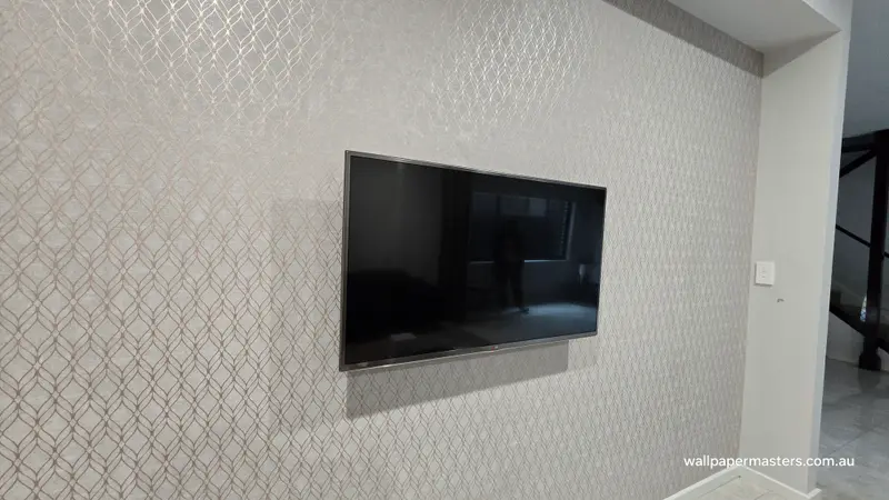 TV Back Wallpaper Installation
