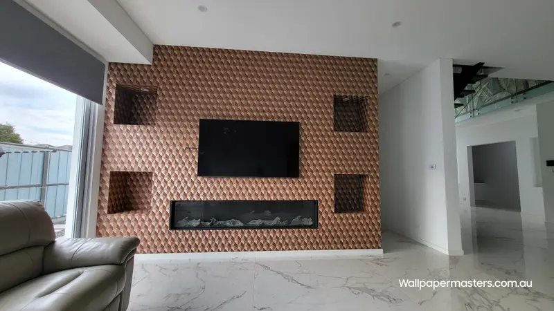 Fireplace Wallpaper Installation