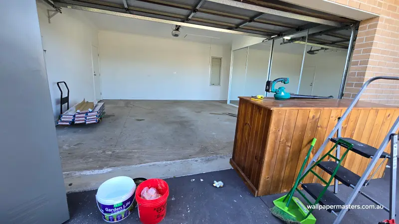 Garage Wallpaper Installation