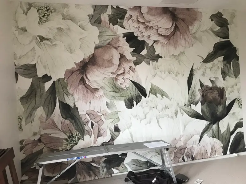 Custom mural Wallpaper Installation