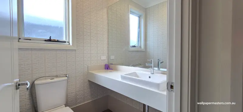 Toilet Wallpaper Installation