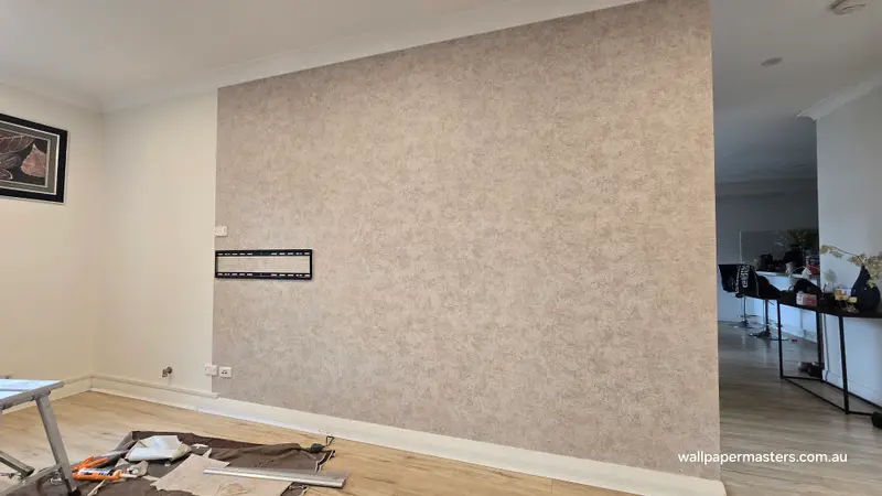 TV Back Wallpaper Installation