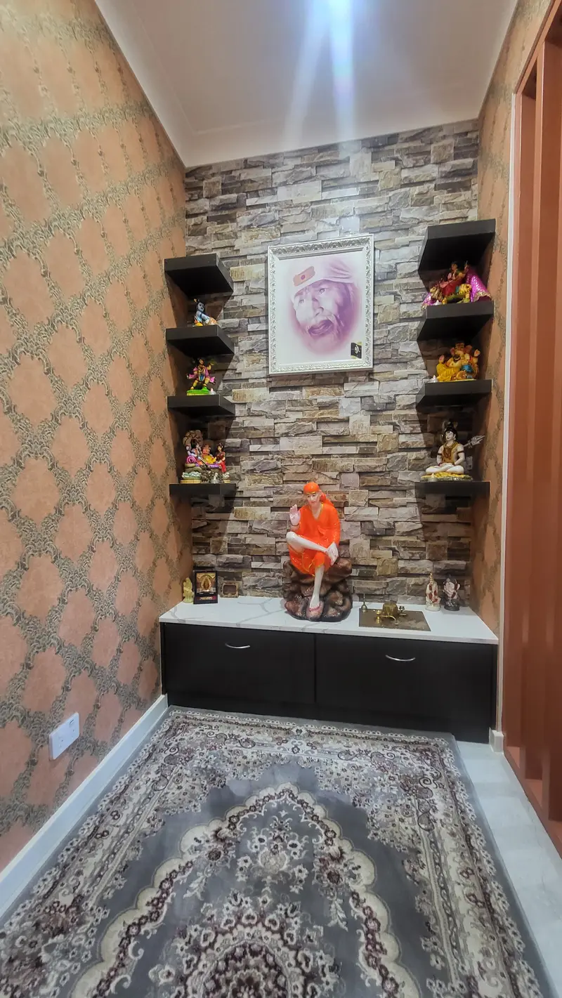 Prayer Room Wallpaper Installation