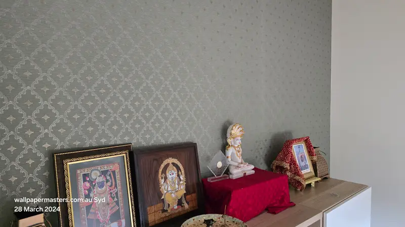 Prayer Room Wallpaper Installation