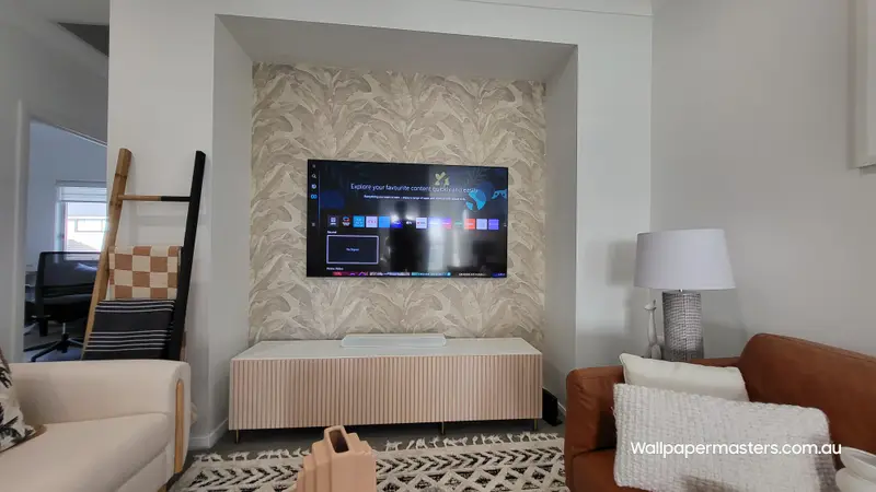 TV Back Wallpaper Installation