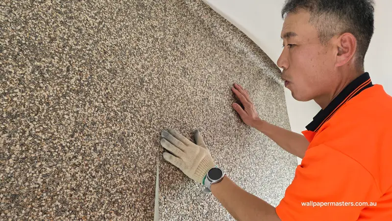 TV Back Wallpaper Installation