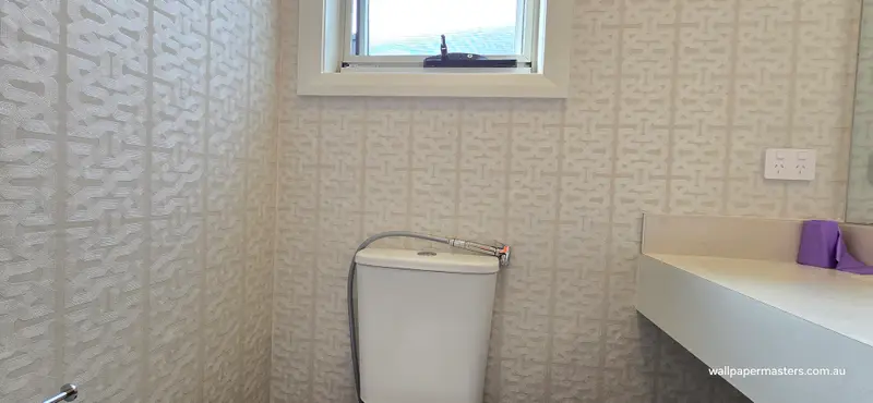Toilet Wallpaper Installation