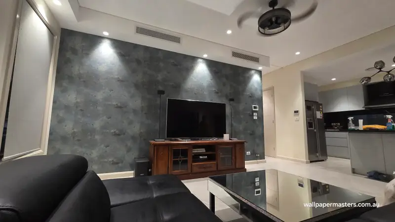TV Back Wallpaper Installation