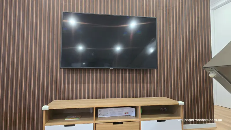 TV Back Wallpaper Installation
