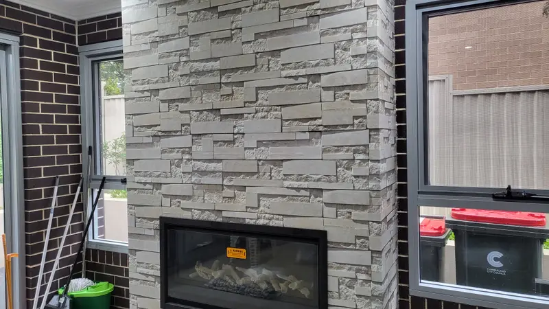 Fireplace Wallpaper Installation