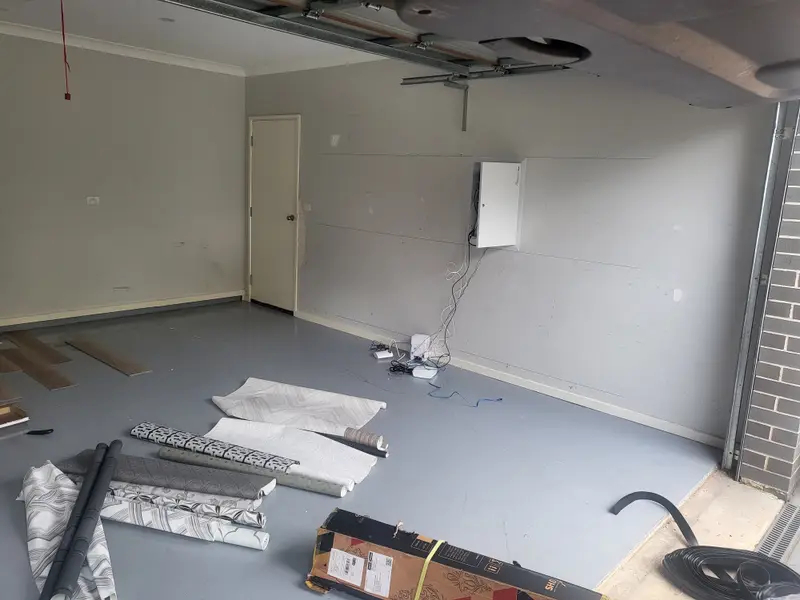 Garage Wallpaper Installation