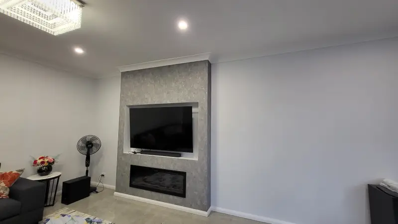 Fireplace Wallpaper Installation