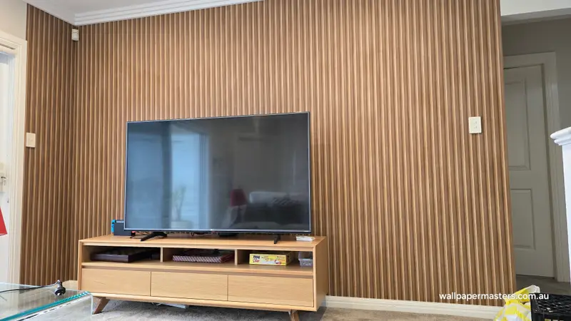 TV Back Wallpaper Installation