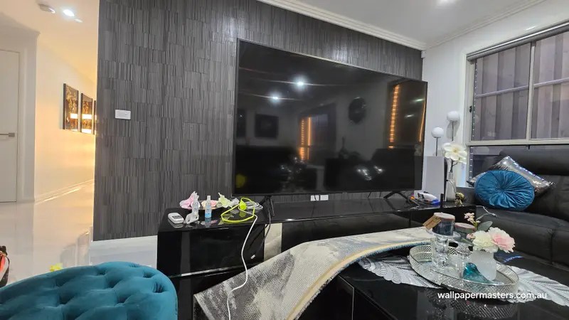 TV Back Wallpaper Installation