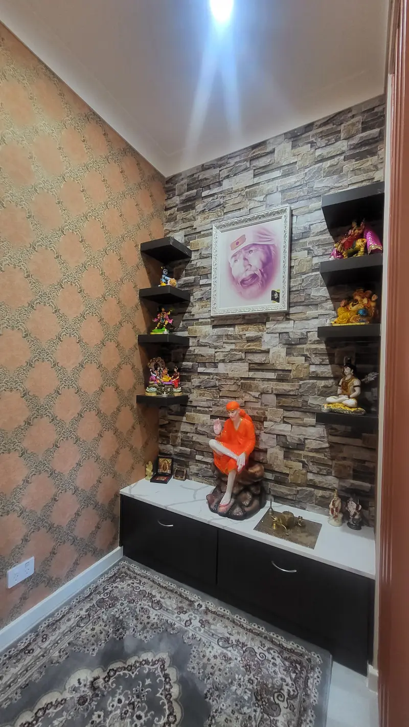 Prayer Room Wallpaper Installation