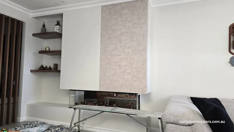 Fireplace Wallpaper Installation