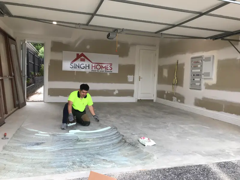 Garage Wallpaper Installation