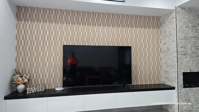 TV Back Wallpaper Installation