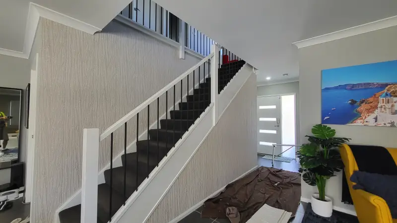 Staircase Wallpaper Installation