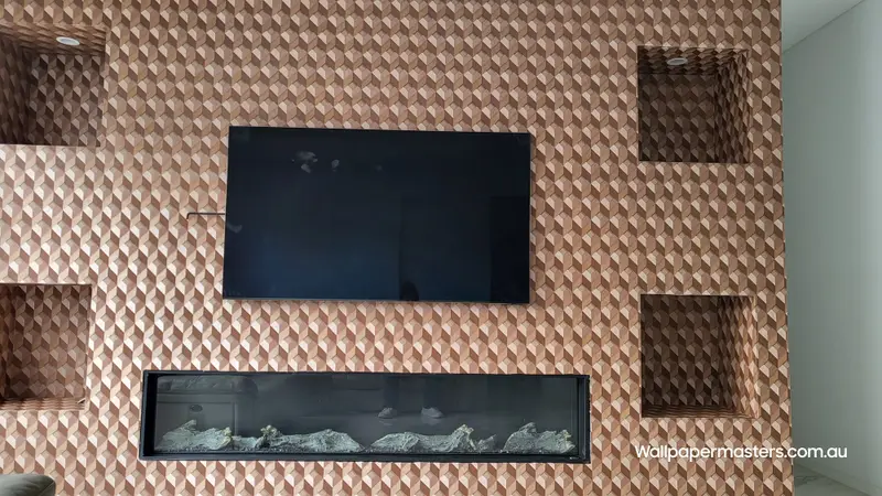 TV Back Wallpaper Installation