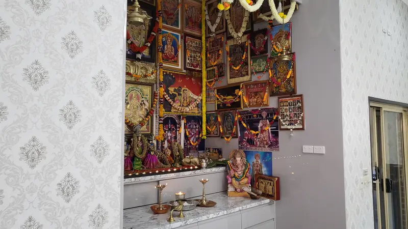 Prayer Room Wallpaper Installation