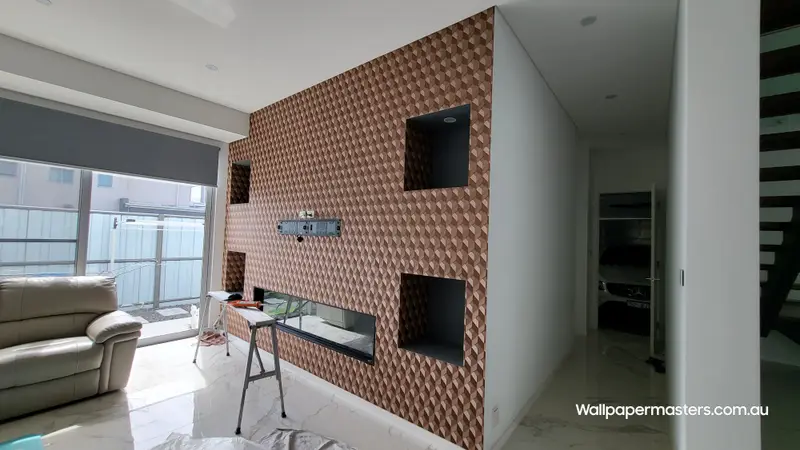 Fireplace Wallpaper Installation