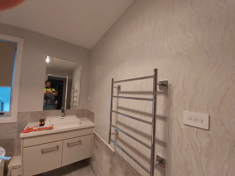 Toilet Wallpaper Installation