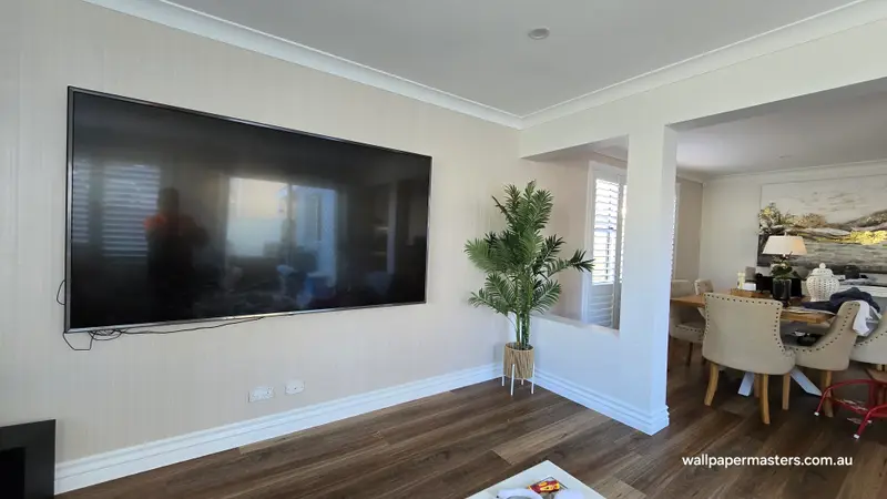 TV Back Wallpaper Installation