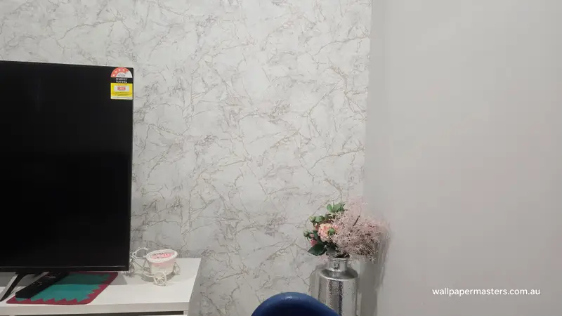 TV Back Wallpaper Installation