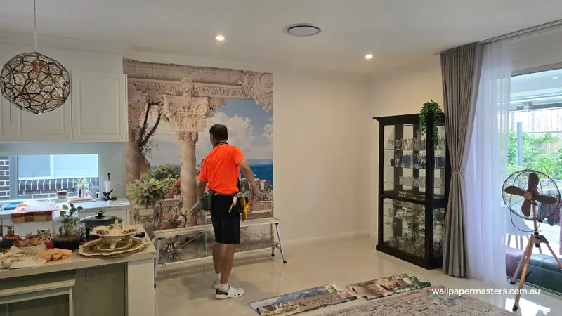 Custom mural Wallpaper Installation