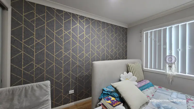 Bedroom Wallpaper Installation
