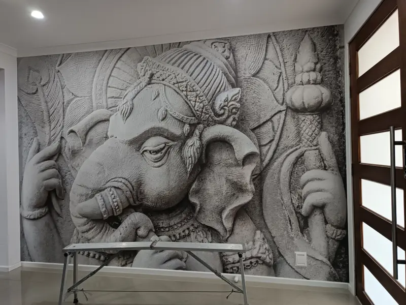 Custom mural Wallpaper Installation