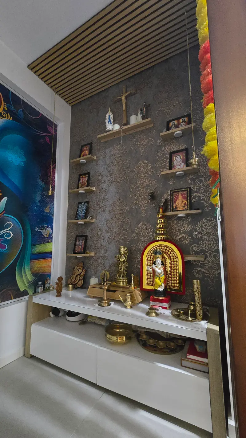 Prayer Room Wallpaper Installation