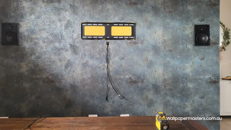 TV Back Wallpaper Installation