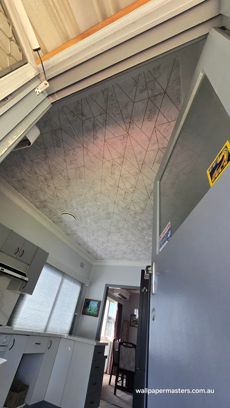 Ceiling Wallpaper Installation