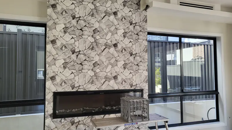 Fireplace Wallpaper Installation