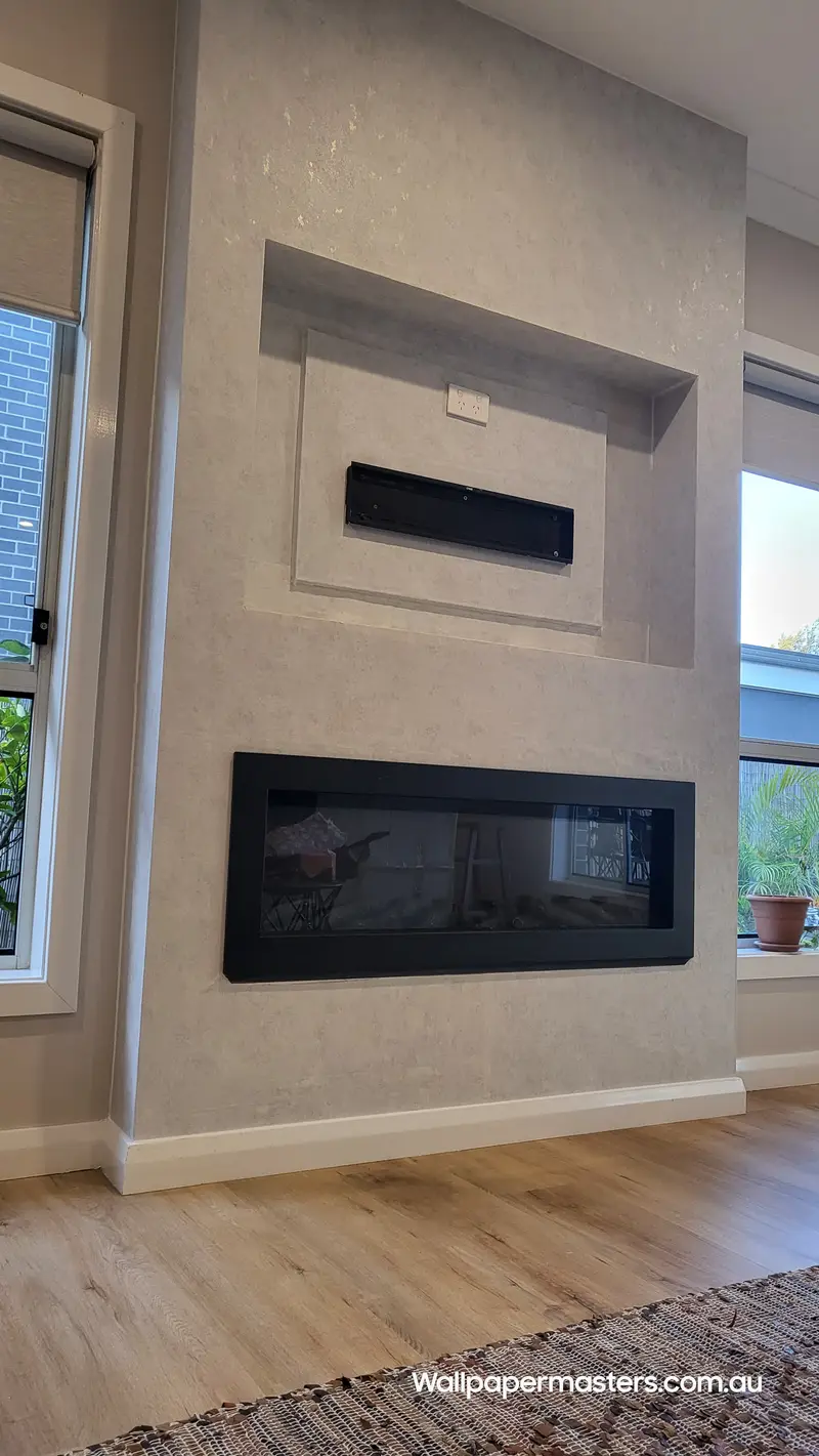 Fireplace Wallpaper Installation