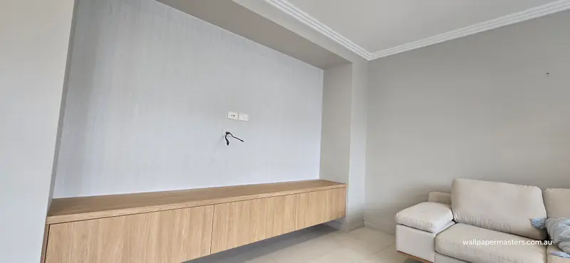 TV Back Wallpaper Installation