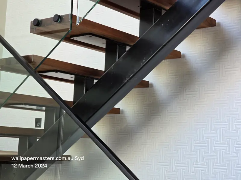 Staircase Wallpaper Installation