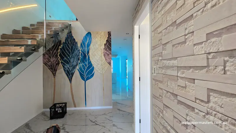 Staircase Wallpaper Installation