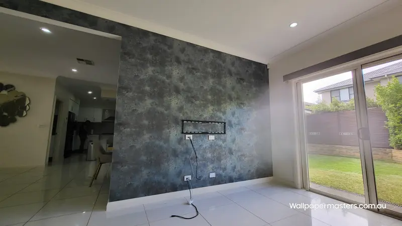 TV Back Wallpaper Installation