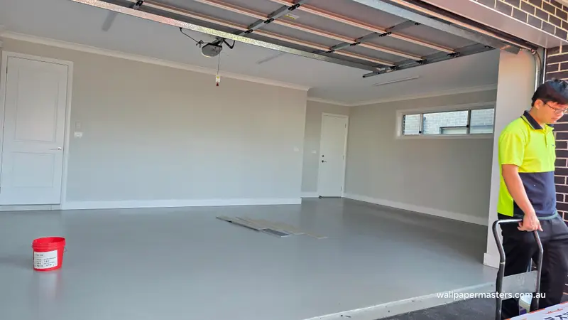Garage Wallpaper Installation